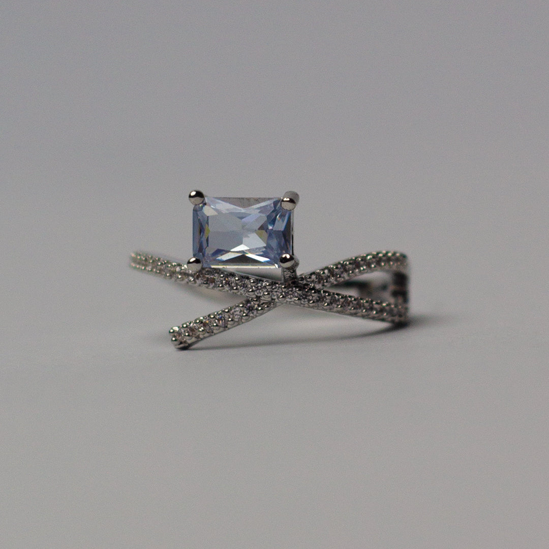 Ice blue stone ring