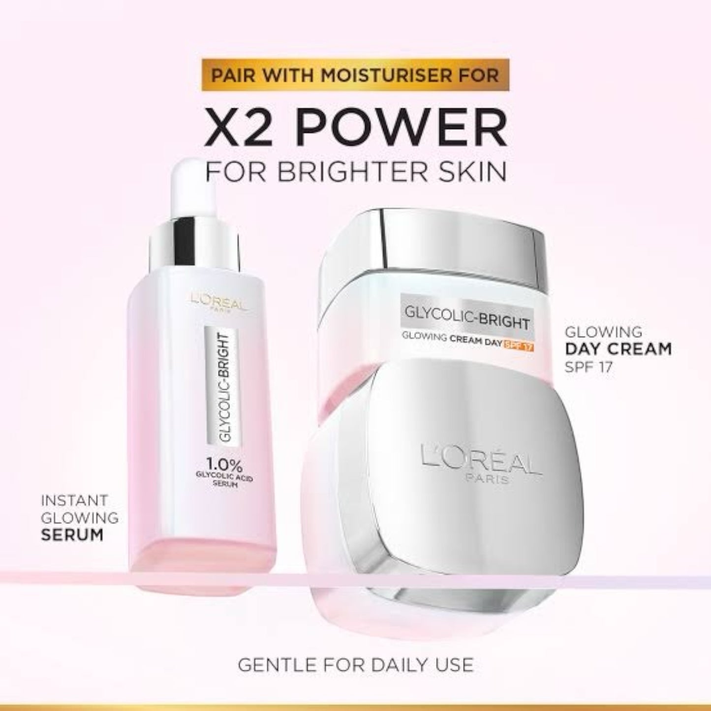 L'Oréal brightening cream & serum duo