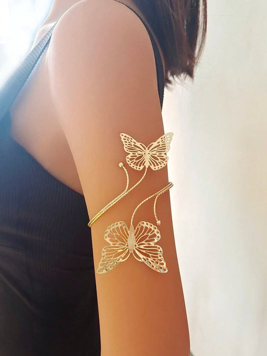 1pcs Fashionable exaggerated open butterfly Armlet bracelet