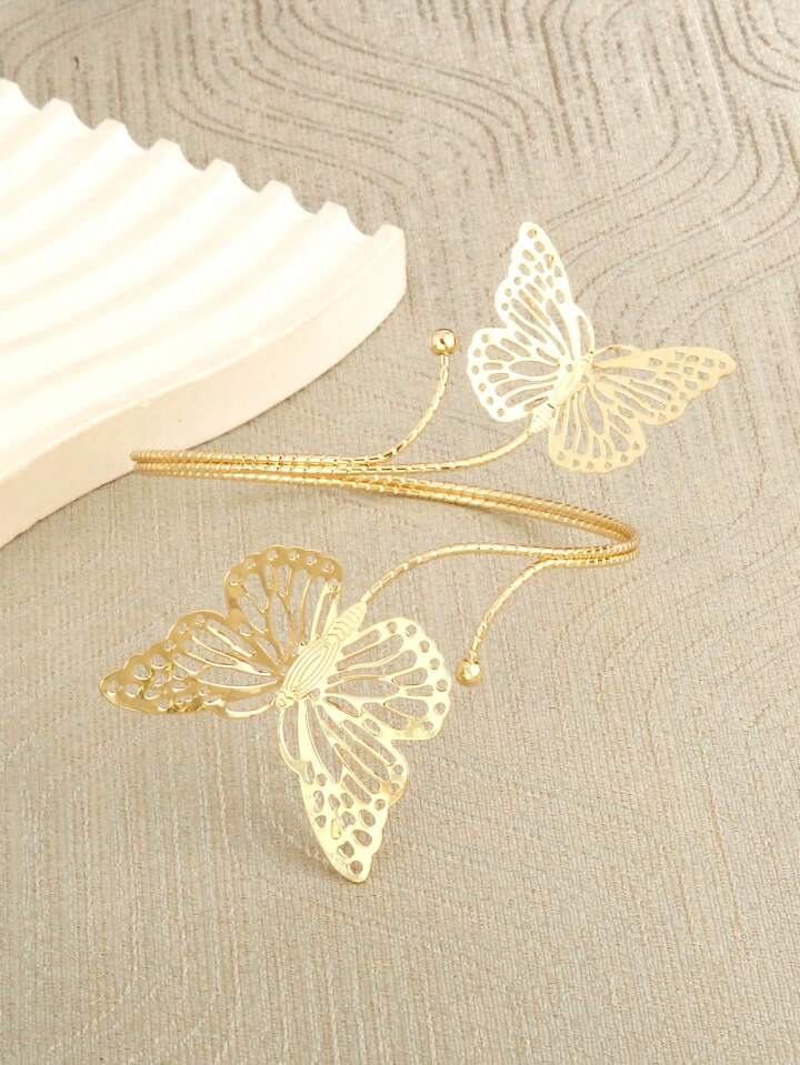 1pcs Fashionable exaggerated open butterfly Armlet bracelet