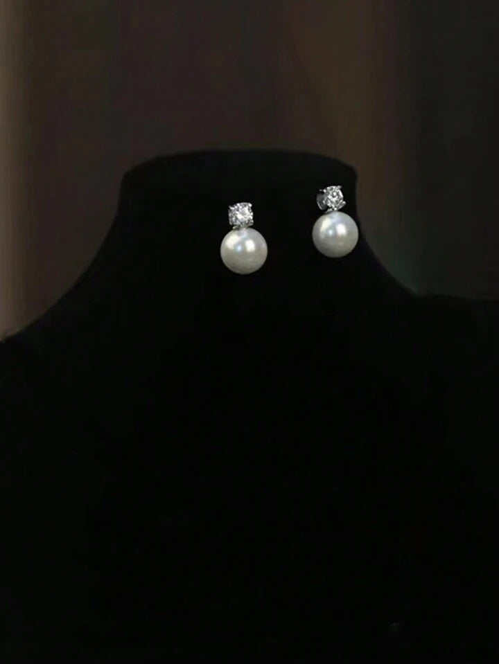 Round pearl necklace set