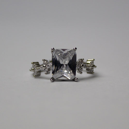 Square zircon ring