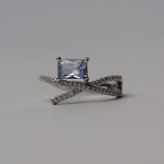 Ice blue stone ring